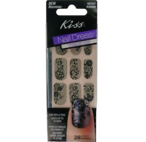 Kiss Nail Dress Strips Tips & Toes Lace Flowers Animal Print Fishnet Buy 2 Get 1