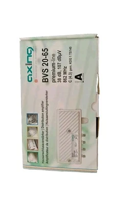 Axing BVS 20-65 Haus Kabel Verstärker TV & Internet 38dB Regelbar 107dB µV / NEU - Bild 1 von 4