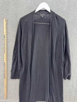 Eileen Fisher Black Slight Sheer Open Robe Women's Size L POG - Image 1 of 4
