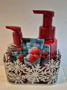 Neu Open Bath & Body Works Winter Cranberry 3-teiliges Geschenkset - Handseifen/Körpercreme - Bild 1 von 5