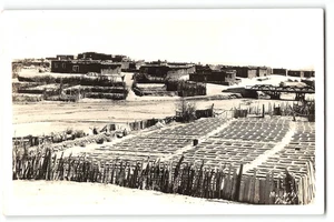 RPPC Zuni Indian Village & Gardens Native American Mullarky Photo 1930s Postcard - Picture 1 of 2