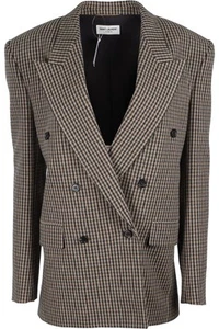 SAINT LAURENT BROWN WOOL BLAZER FR 38 UK 10 - Picture 1 of 4