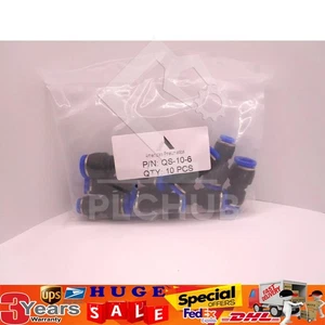 10 Stck. Neu QS-10-6 FESTO 130607 Schneller Versand Push-in-Verbinder - Bild 1 von 4