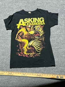 Asking Alexandria Black Band Shirt Large 19”X 26” Bay Island Sportswear Y2K - Picture 1 of 6