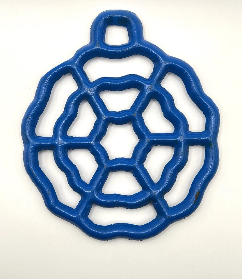 Remache de hierro fundido esmaltado azul diseño web Foto 1 de 4