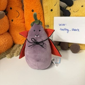 Jellycat Berenjena Vampiro Nuevo con Etiquetas - Retirado Raro - 100% Auténtico Envío Rápido desde EE. UU. - Imagen 1 de 4