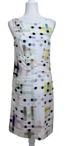 Emporio Armani Seidenkleid ärmellos Italy gepunktet weiß Damen Gr. US 4 / IT 40 - Bild 1 von 9