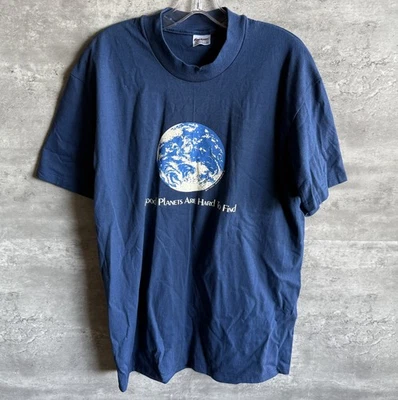 Camiseta vintage 1981 Stedman Harrell Graham Good Planets Are Hard To Find talla L Foto 1 de 4