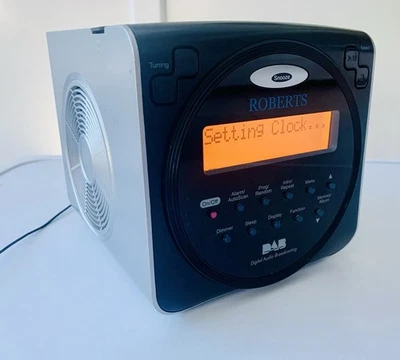 Roberts CD Radio Alarm Clock Cube DAB Digital Stereo CRD37 Tested - No Charger - Image 1 of 4