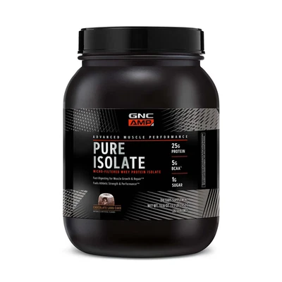GNC AMP Puro Aislado Chocolate Lava Pastel Multistep Reparación Músculos 2.1lb NUEVO Foto 1 de 2