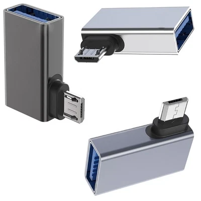 USB A to MicroUSB OTG Cable Adapters For Data Transfer And Charging Aluminum - Image 1 of 4