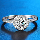 GRA Certificated Real 2CT Moissanite Diamond Women Engagement Platinum Ring R79