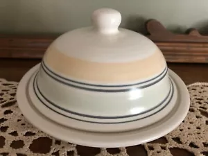 Pfaltzgraff Butterdose rund bedeckt Key Largo Mexico Streifen TOP - Bild 1 von 2