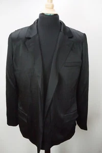 Ralph Lauren Collection Purple Label Black Shiny Blazer Sz 8 New Without Tags - Picture 1 of 8