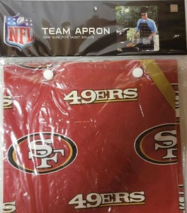 SAN FRANCISCO 49ERS POPULAR DESIGN ALLOVER LOGOS APRON  - Picture 1 of 4