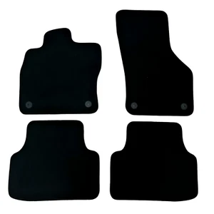 Car Floor Mats For Skoda Octavia Velour Waterproof Black Carpet Rugs Auto Liners - Picture 1 of 10
