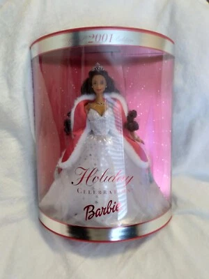 African American 2001 Holiday Celebration Barbie Doll In Crystalline Gown NEW - Image 1 of 4