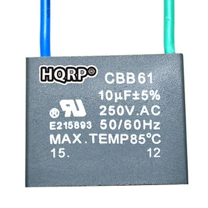 HQRP Condensador de Motor para Hampton Bay de Ventilador 10uf, 2-Alambres / CBB61 - Imagen 1 de 8