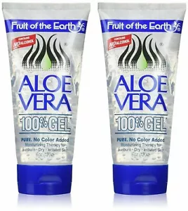 Fruit Of The Earth Aloe Vera 100% Gel Moisturize Sunburn Dry Skin 6oz Pack of 6 - Picture 1 of 2
