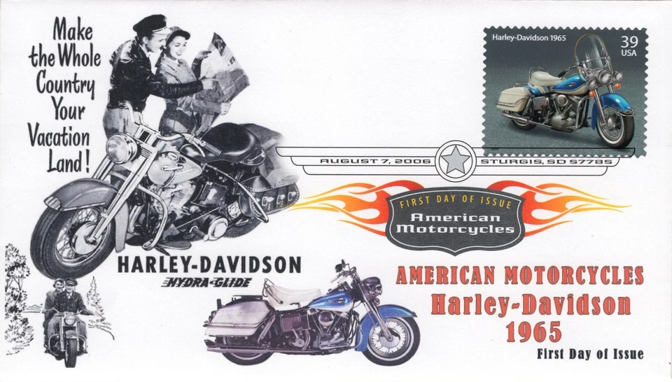 AO-4088-1, 2006, American Motorcycles, Harley-Davidson, FDC, Add-on Cachet. Digi - Image 1 of 1