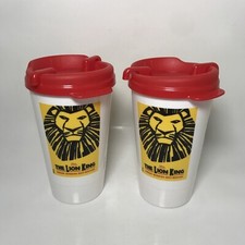 Disney's The Lion King Broadway Musical Reusable Travel Cup/ Mug Pair X2 Whirley