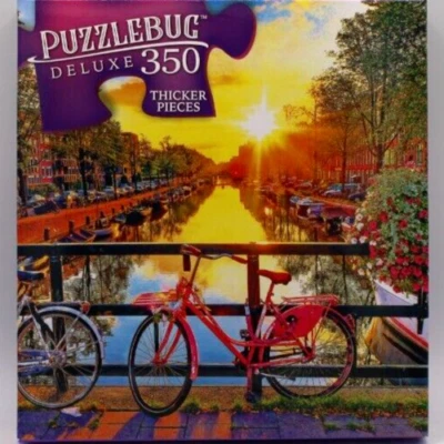 350 Pieces Jigsaw Puzzle Sunrise Amsterdam Netherlands Puzzlebug Deluxe 20 X 12 - Image 1 of 3