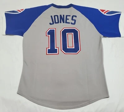 AUTHENTIC MAJESTIC LARGE CHIPPER JONES ATLANTA BRAVES COOPERSTOWN JERSEY 6240 - Image 1 of 4