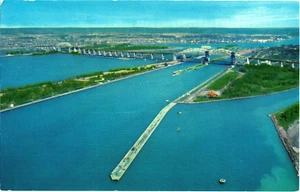 Postcard:  International Bridge -- Canadian Lake Superior --- Ontario, Canada - Picture 1 of 2