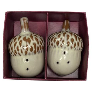 Target Casual Home Acorn Salt and Pepper Terra Cotta Clay MIB - Picture 1 of 9
