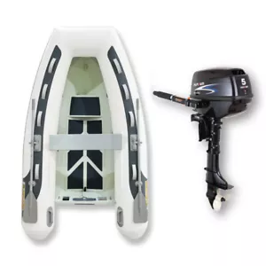 2.7m ISLAND INFLATABLE Alloy RIB BOAT + 5HP PARSUN OUTBOARD ✱ PACKAGE DEAL ✱ - Picture 1 of 10