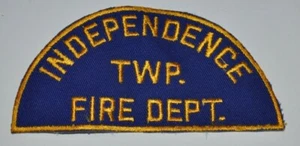 INDEPENDENCE TWP. FIRE DEPT USA embroidered Patch USA 1960s Fire Department - Picture 1 of 2