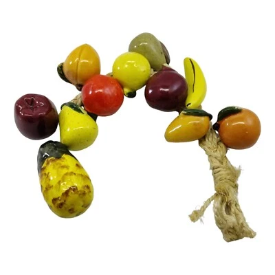 Ristra String Rope Ceramic Fruit Vegetables Farmhouse Decor - Image 1 of 4