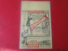 Vintage Striporama & Naked Amazon Bettie Page Lili St. Cyr Window Card 1954