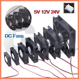 DC Fans 5V 12V 24V Cooling Computer Case Fan CPU PC Case Heatsink 40mm -120mm - Picture 1 of 29