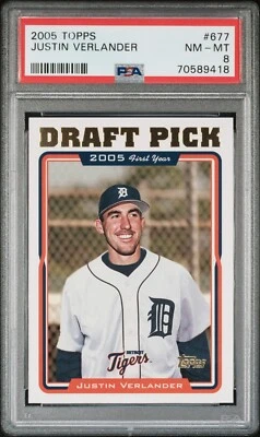 2005 Topps #677 Justin Verlander - PSA 8 - Image 1 of 2