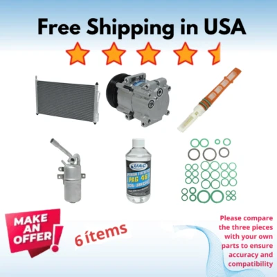 Compressor, condensador e secador ajuste AC Ford Focus 2003-2004 - Imagem 1 de 4