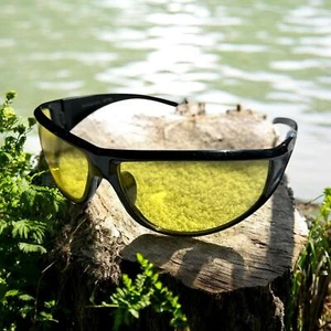 Mountain Shades Ergonomic Wrap Wind Sport Sunglasses - Boss Hog (Yellow Lenses) - Picture 1 of 3