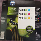 Pack de 3 cartouches d'encre couleur authentiques à haut rendement HP 933XL #585756 Exp : avril 2017