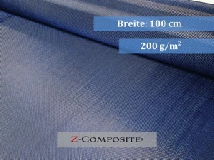 Tejido híbrido 200 g/m² azul-negro, carbono-Kevlar, Z-HGB-Plain200, tejido de diseño - Imagen 1 de 4