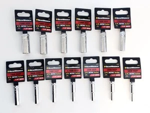GearWrench 80138 13pc 1/4" Drive 6 Point Metric Deep Socket Set - Picture 1 of 1