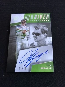 Jack Sprague 2018 Panini Prime Racing Driver Signatures Auto 84/99 - Picture 1 of 2