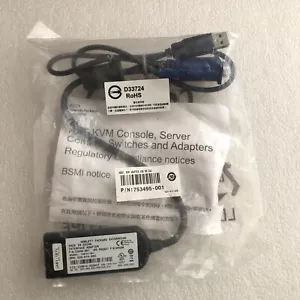HP AF629A 753495-001 KVM Adapter USB VM CAC Spare: 748741-001 - Picture 1 of 2
