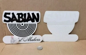 Lote de 2 calcomanías adhesivas Sabian negro blanco - Imagen 1 de 3