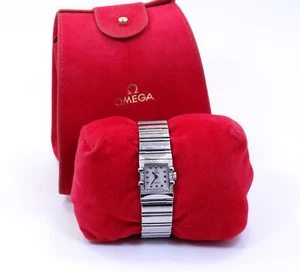 OMEGA CONSTELLATION DIAMOND Bezel Steel 20mm QUADRA MINI Quartz Watch 1537.71.00 - Picture 1 of 11