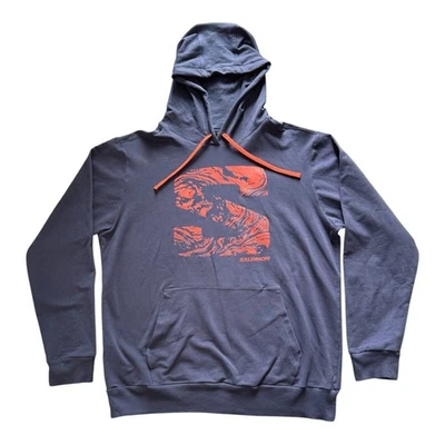 Sudadera con Capucha Salomon Sas Fill Perf Hombre Talla Grande Azul Naranja Pullover Logo Foto 1 de 3