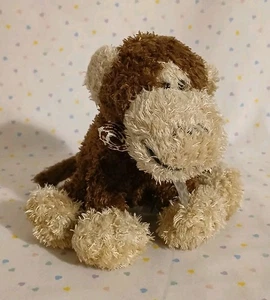 World Market Brown Tan Monkey Miniature Stuffed Animal Beanbag Plush Toy 5" - Picture 1 of 7