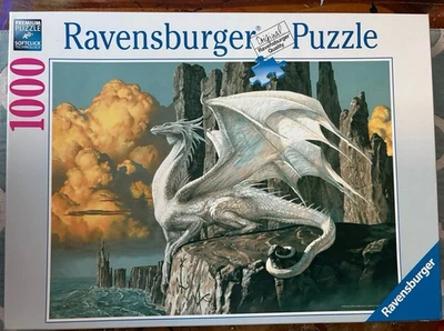 Rompecabezas DRAGÓN alado blanco Ravensburger 1000 piezas fantasía mística Foto 1 de 3