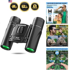 Compact Binoculars for Kids Adults Waterproof 8X Focus Outdoor Travel - Picture 1 of 10