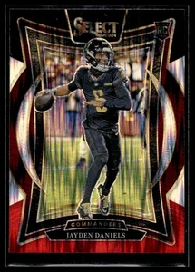 PANINI SELECT 2024 NEGRO/ROJO PRIZM JAYDEN DANIELS WASHINGTON COMMANDERS RC SP - Imagen 1 de 2