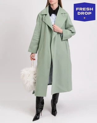 RRP€2300 MAX MARA Cashmere & Wool Coat IT38 US2 UK6 XS Green HANDMADE in Italy - Image 1 of 4